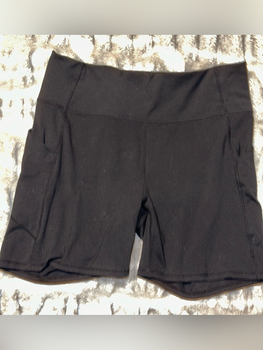 Fabletics Black High-Waist Athletic Bike Shorts